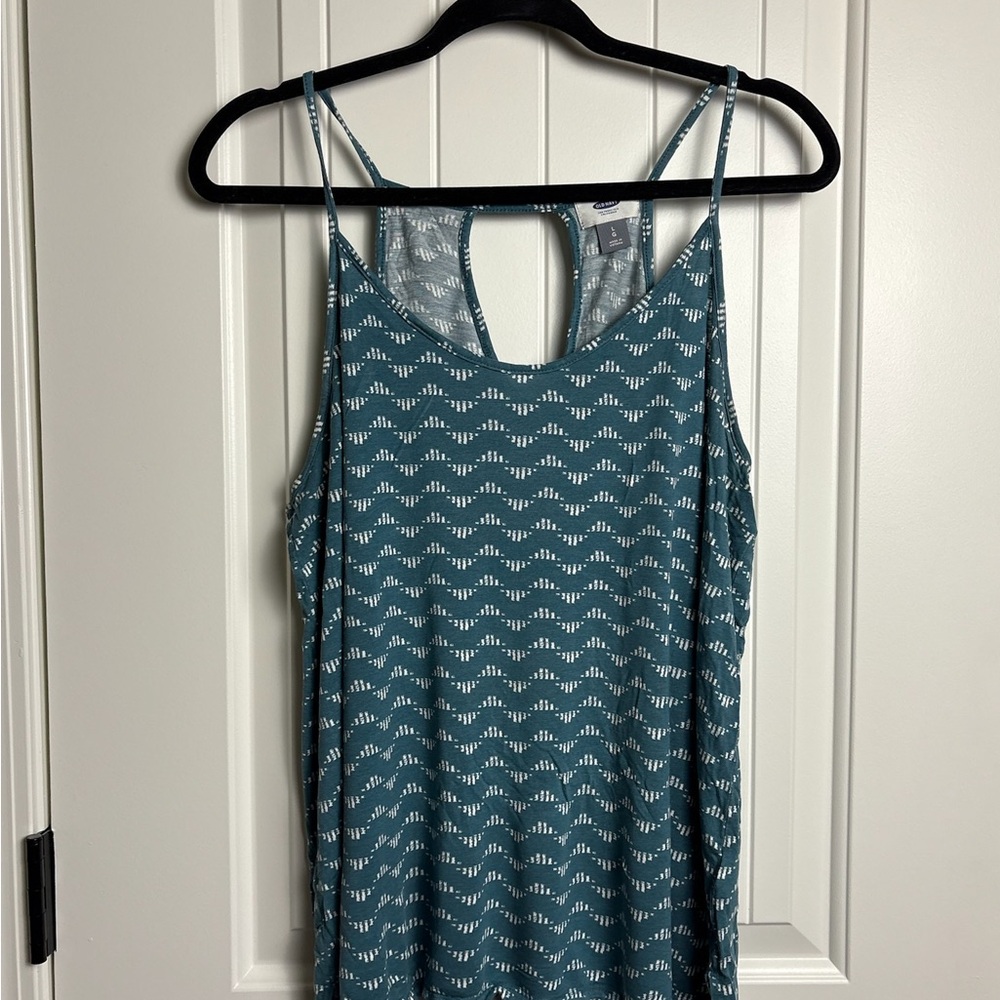 Old Navy Teal Printed Spaghetti-Strap Camisole
